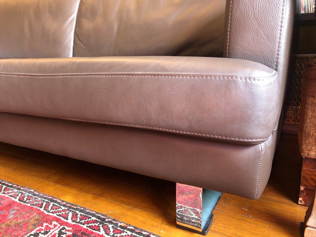 German Made Premium Full Leather Sofa, Furniture & Home Living