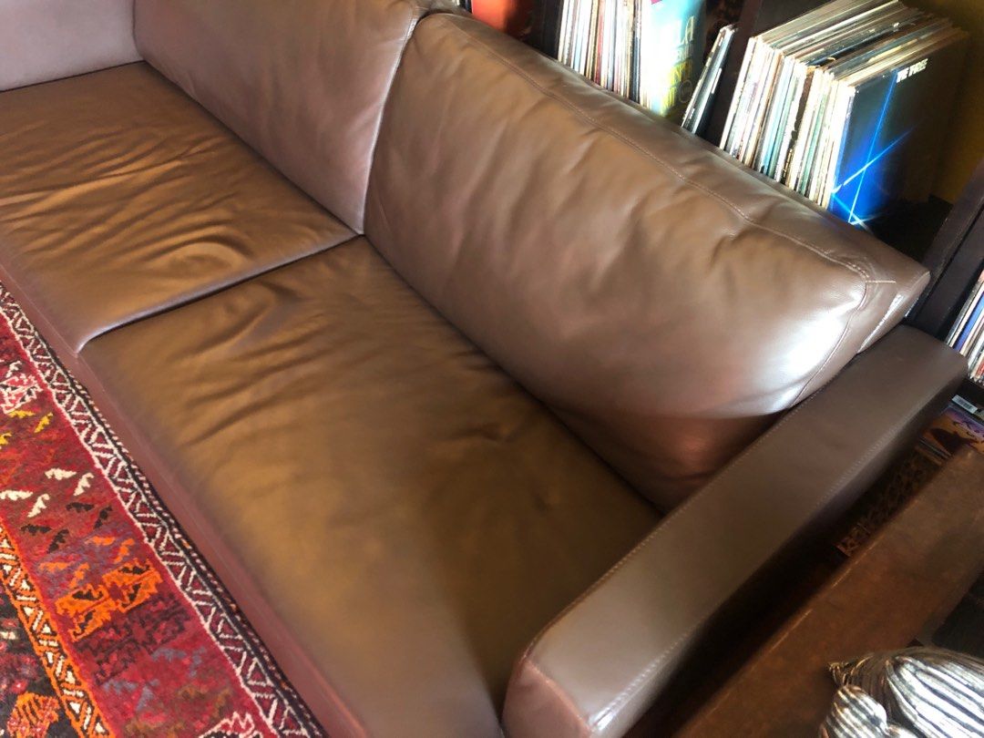 German Made Premium Full Leather Sofa, Furniture & Home Living