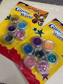 Glitters for art artwork materials cute aesthetic designs crafts TAKE BOTH