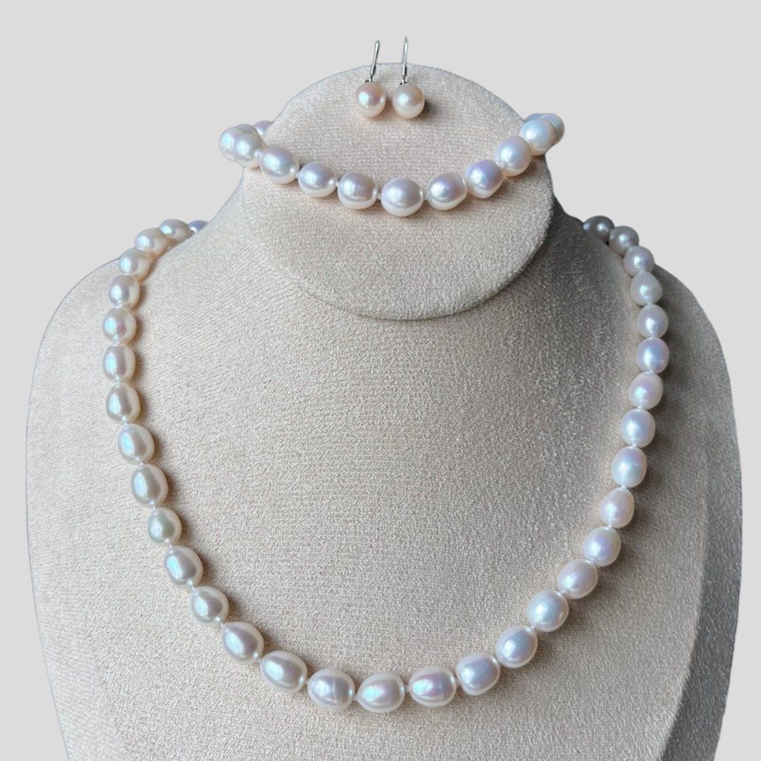 White outlet pearl set