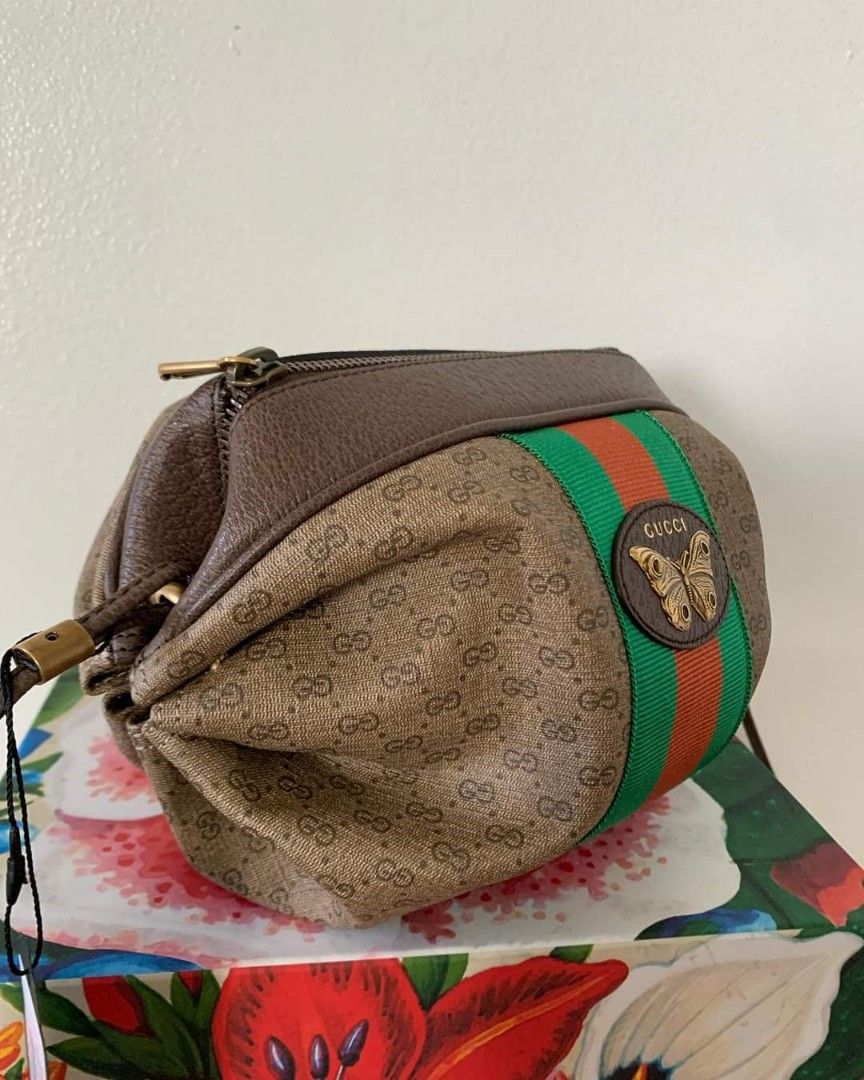 Gucci Web Butterfly Crossbody Bag Women s Fashion Bags Wallets Cross body Bags on Carousell