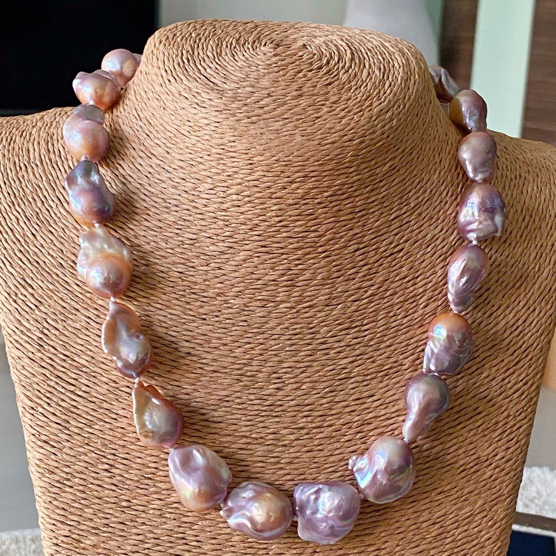 Lavender Mist Necklace. Lavender Pink Pearl and Lavender Quartz Barrel  Beads on Sterling Silver Necklace – Pearl Jewellery