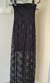 H&M Black Lacey Tube Dress