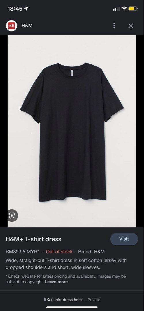 HNM H M T SHIRT DRESS