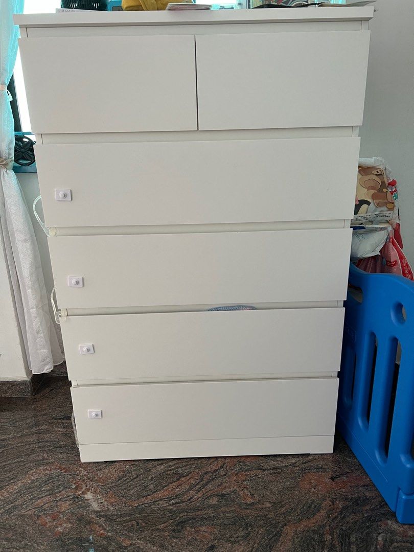 IKEA chest of drawers 6 malm, Furniture & Home Living, Furniture