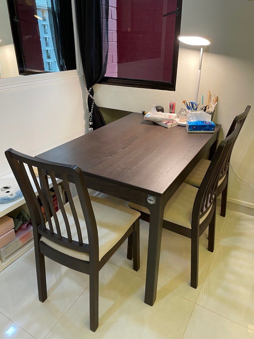 IKEA EKEDALEN 1.2m / 1.8m Extendable Expandable Dining Table Dark Brown