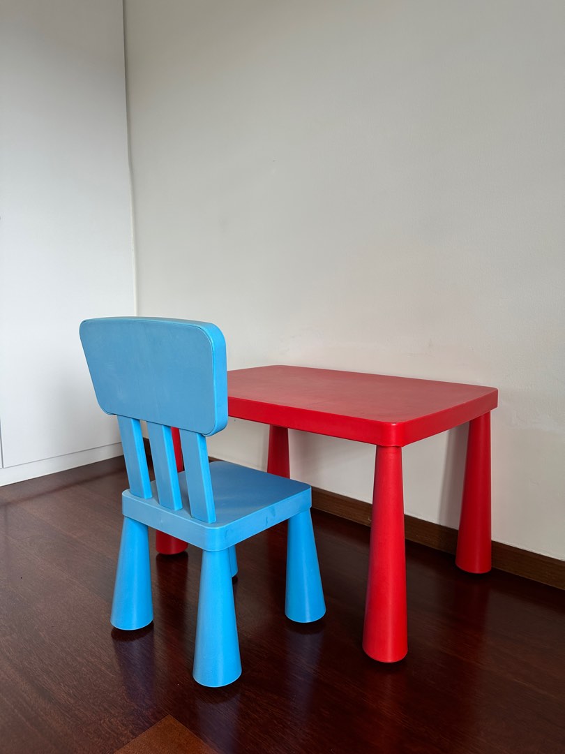 IKEA MAMMUT Table and Chair set, Babies & Kids, Baby Nursery & Kids