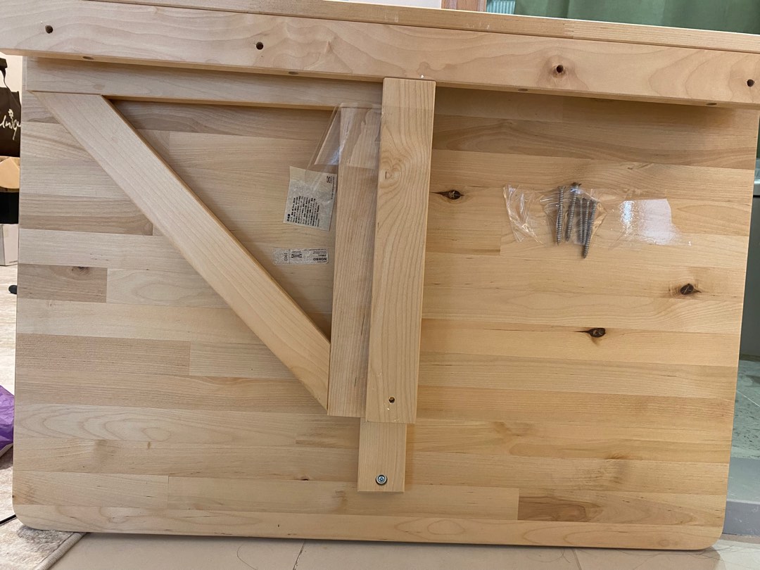 IKEA Norbo folding table (79x59), 傢俬＆家居, 傢俬, 書櫃、櫃子及架 Carousell