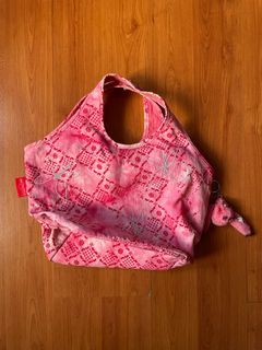 Kipling Pink and Red Floral Tote Bag