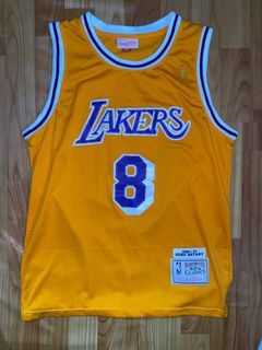 Kobe Bryant #8 LA LAKERS AUTHENTIC CHAMPION Jersey YOUTH LARGE RARE MISPRINT