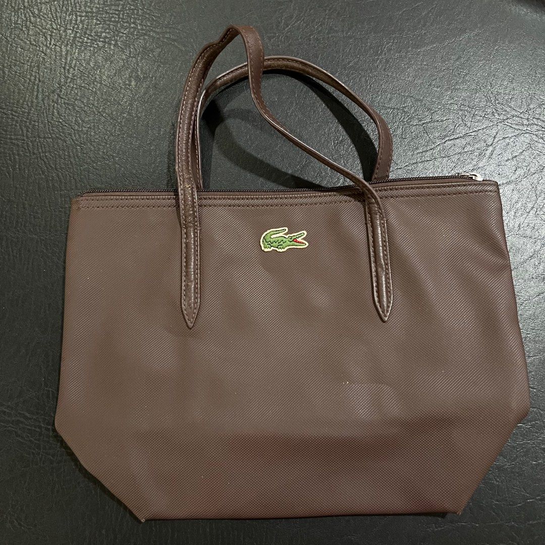 Brown bag lacoste clearance