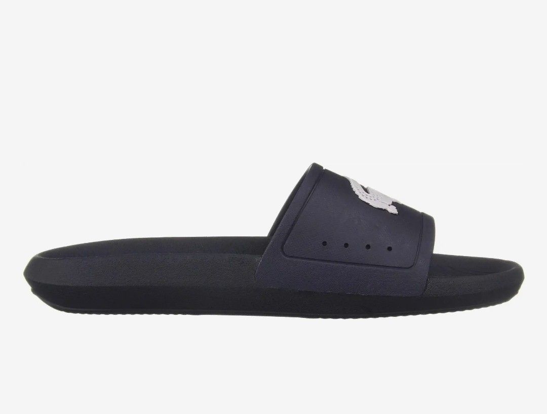 Lacoste Croco Slides 119 1 CMA Navy White Men s Fashion Footwear