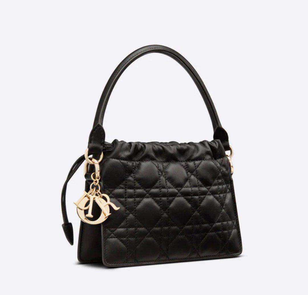 Lady Dior drawstring top handle chain bag
