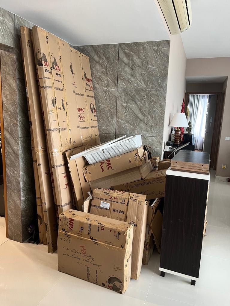 Light Grey Large Ikea Pax Wardrobe w Mirror, Furniture & Home Living