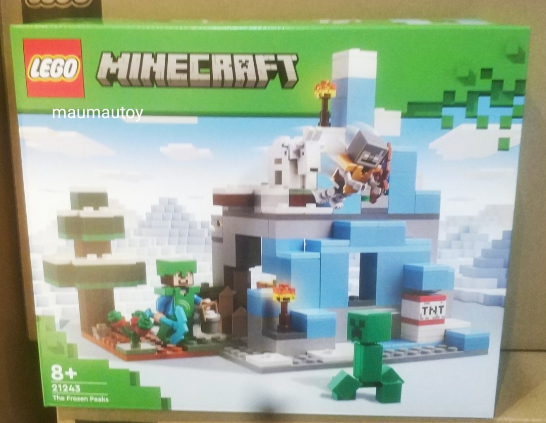 Lego 21243 Minecraft The Frozen Peaks, 興趣及遊戲, 玩具& 遊戲類
