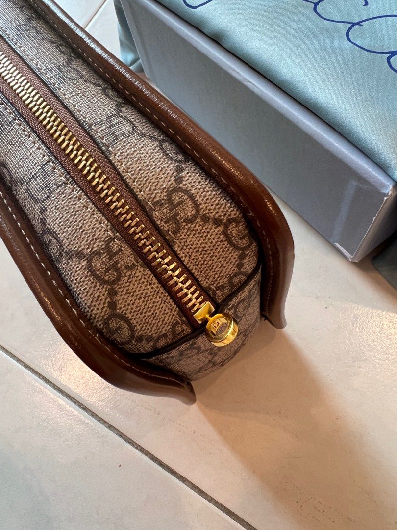 GUCCI GG SUPREME BROWN MONOGRAM FAKE/NOT RETRO CLUTCH BAG