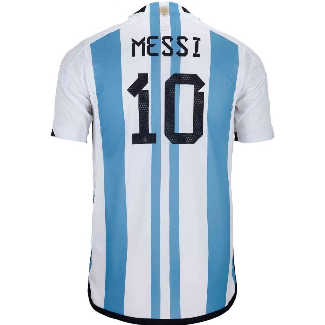 LIONEL MESSI Argentina Signed Soccer Football Jersey 2022 + Freegift