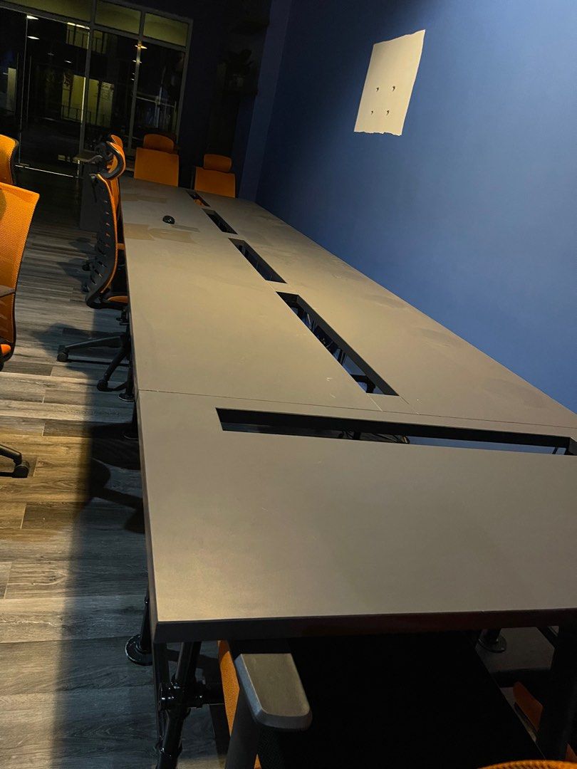 Long Office table, Furniture & Home Living, Furniture, Tables & Sets on