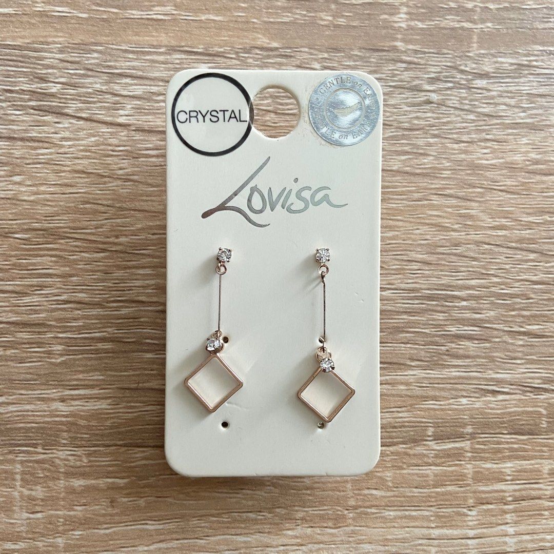 Gold crystal drop earrings store