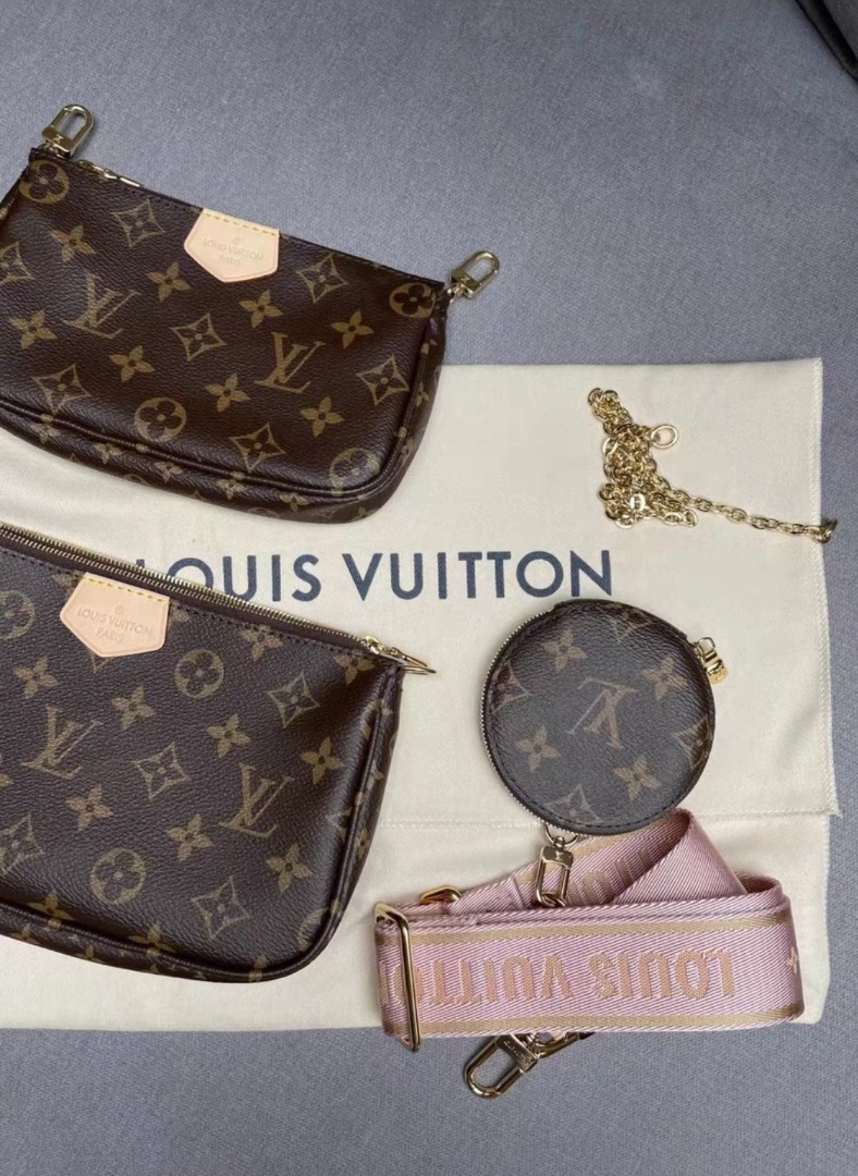 lv 5 in 1 pink adjustable multi-function bag, Luxury, Bags & Wallets on  Carousell