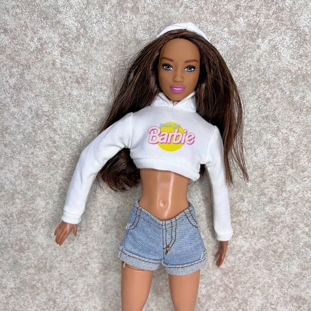 Barbie crop top hoodie store