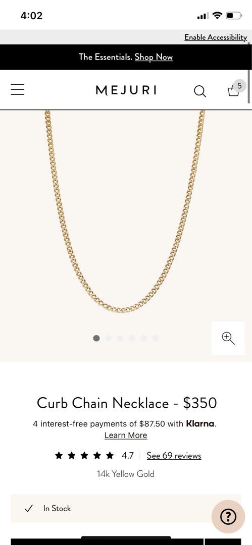 Mejuri curb necklace outlet
