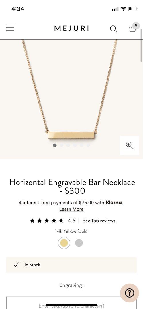Mejuri bar necklace clearance