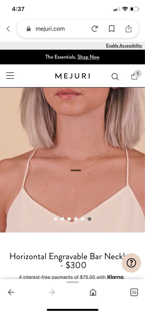 Mejuri engravable necklace cheap