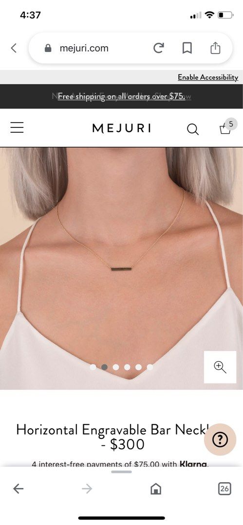 Mejuri gold on sale bar necklace