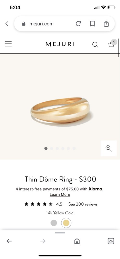 Mejuri thin dome shop ring