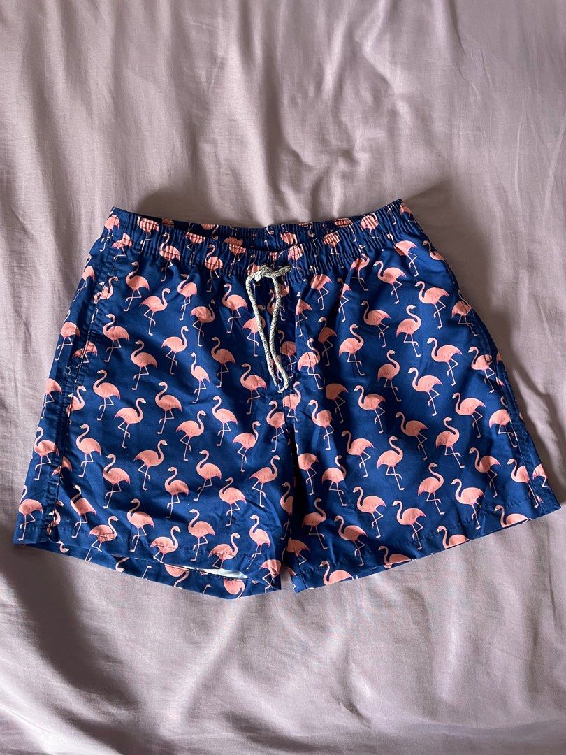 Mens blue flamingo shorts store