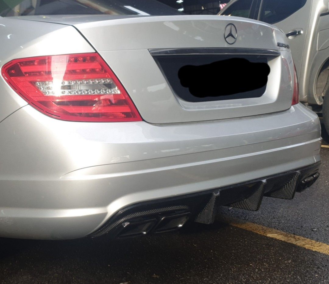 Mercedes-benz C Class C-class C-klasse W204 Pre-facelift RR Carbon Rear ...