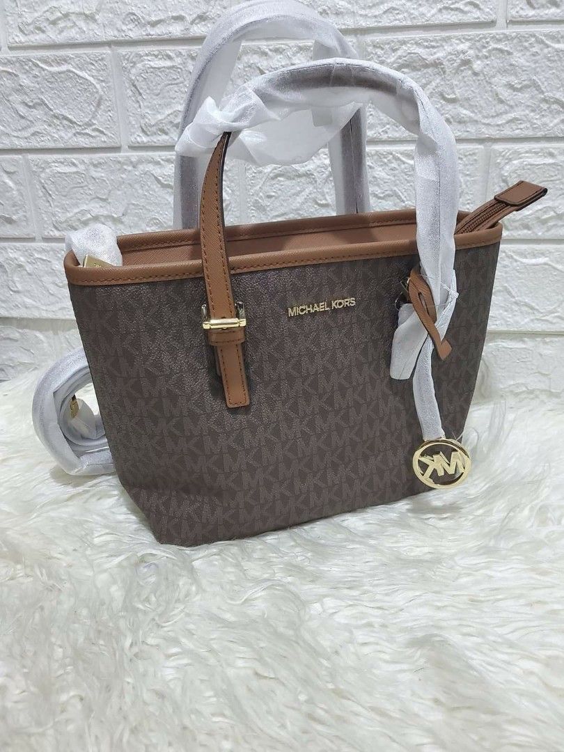 Michael Kors Jet Set XS Carryall Tote Crossbody MK Logo Signature