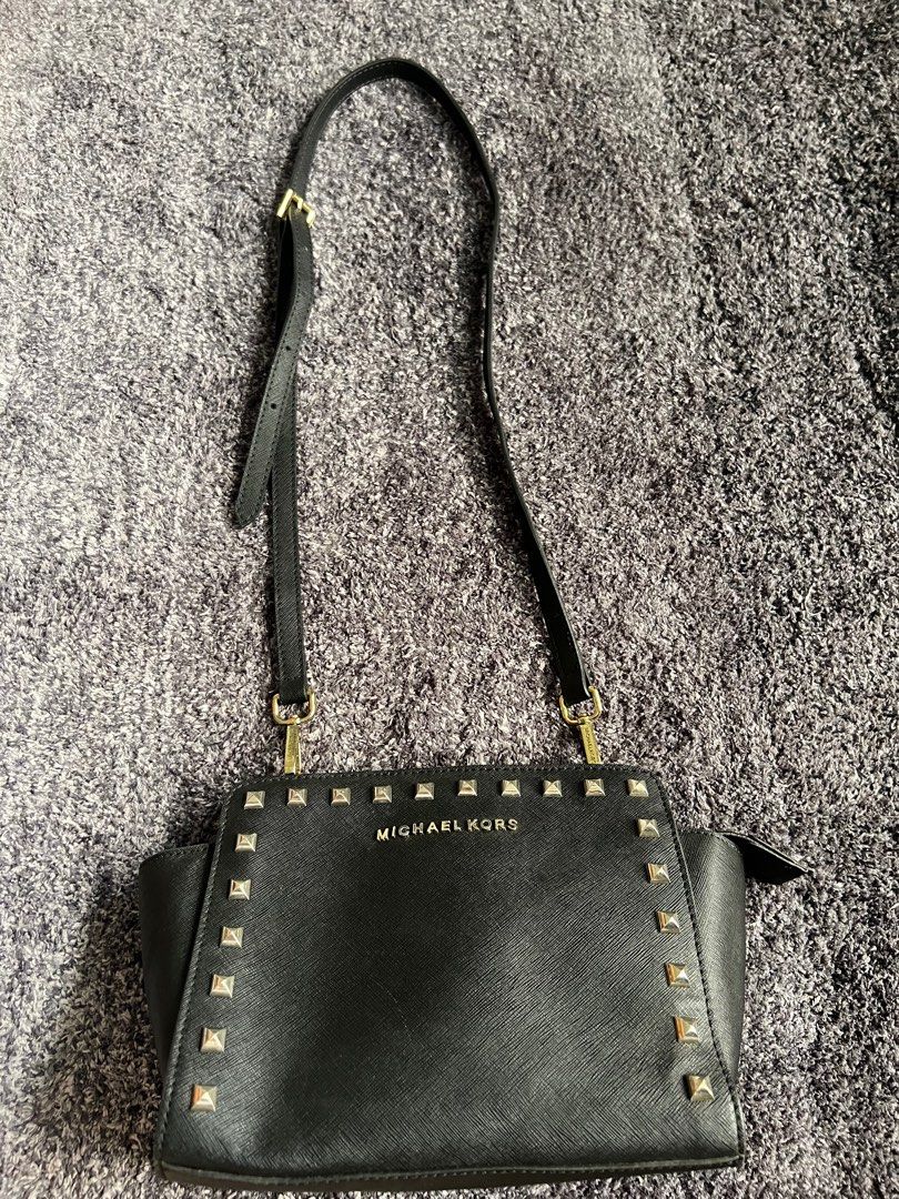 MICHAEL KORS LEATHER STUDDED [Bundle Item], Women's Fashion, Bags &  Wallets, Cross-body Bags on Carousell