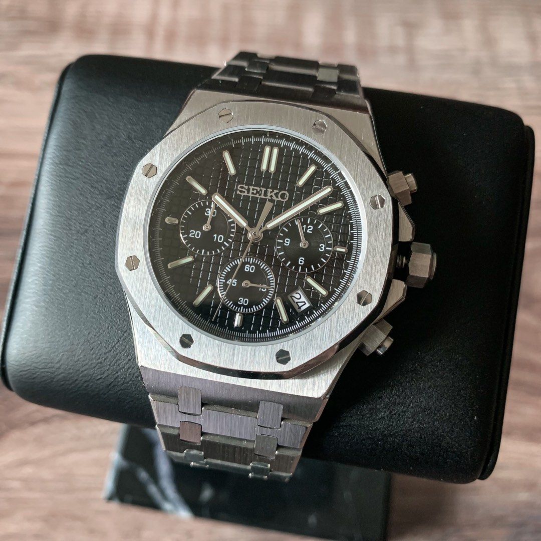 [Mod] Seiko AP Royal Oak Chronograph Black Dial, Luxury, Watches on ...