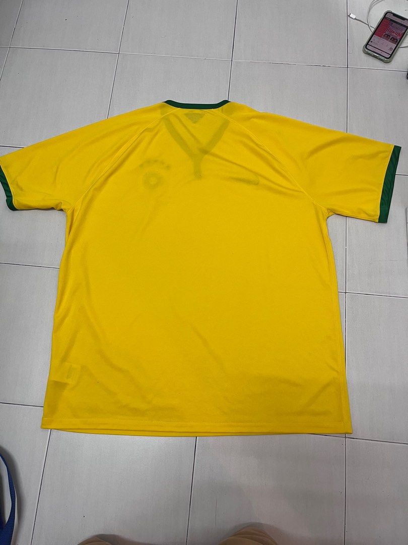 Vintage Nike Brazil Brasil 98-00 Home Soccer Futbol Jersey Shirt Yellow  Medium