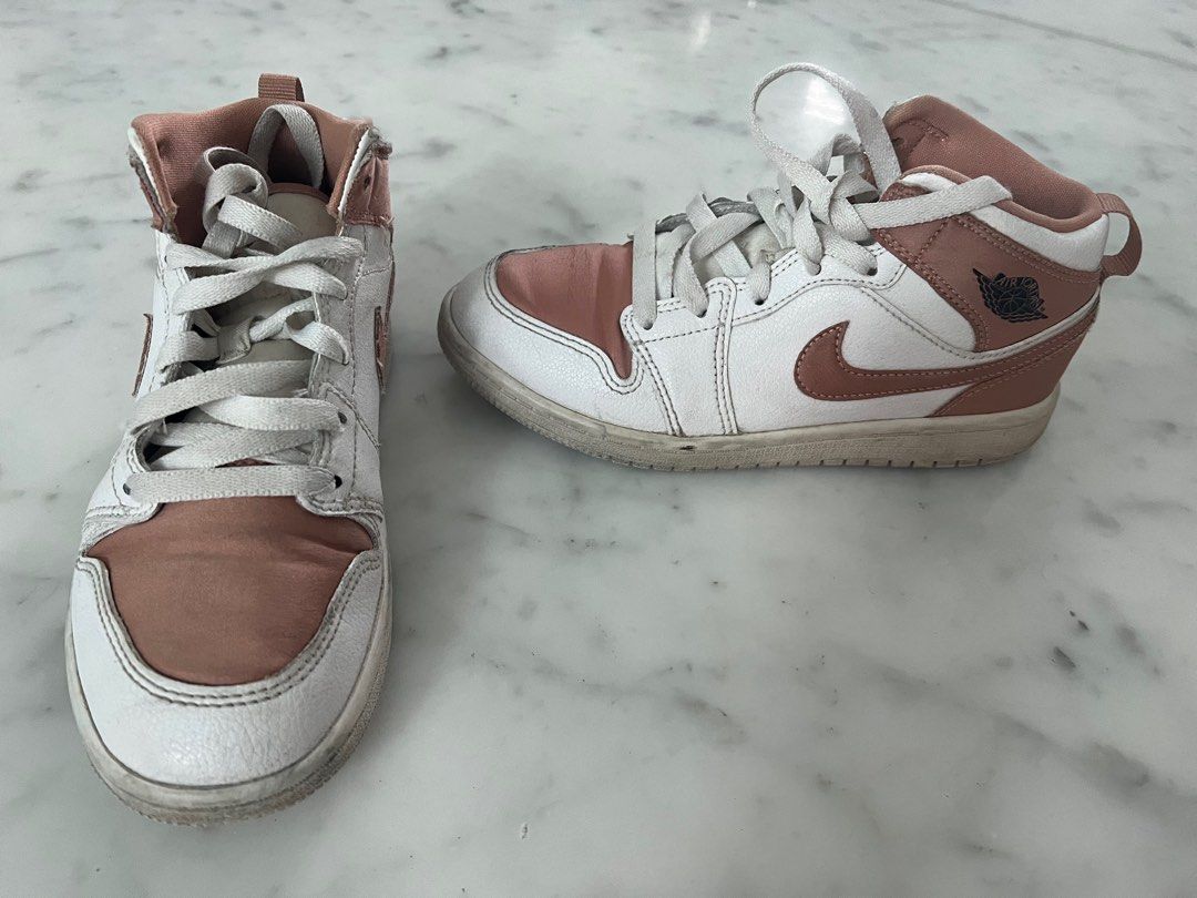 Nike Jordan Rose gold white kids