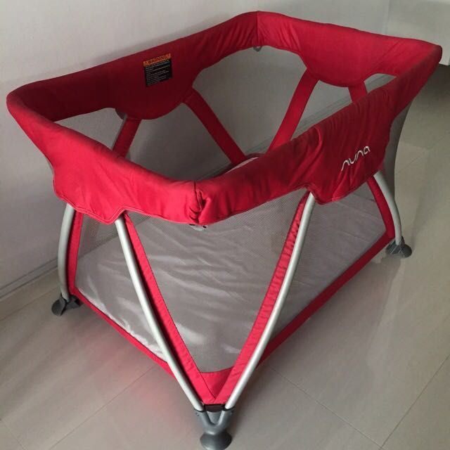 Nuna Sena Travel Cot (Red), Babies & Kids, Baby Nursery & Kids