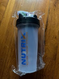 NutriX Clear Transparent Protein Shaker Blender Bottle for