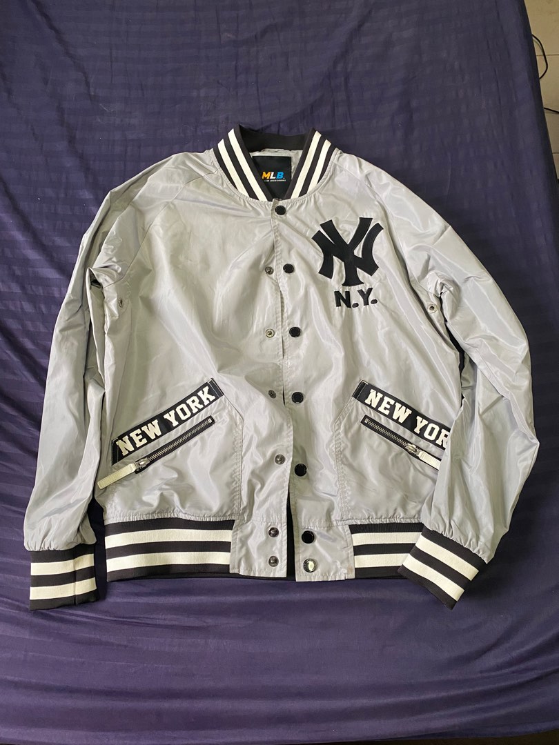 Supreme NewYork Yankees 47 brand LEATHER VARSITY JACKET Used ! Size Large