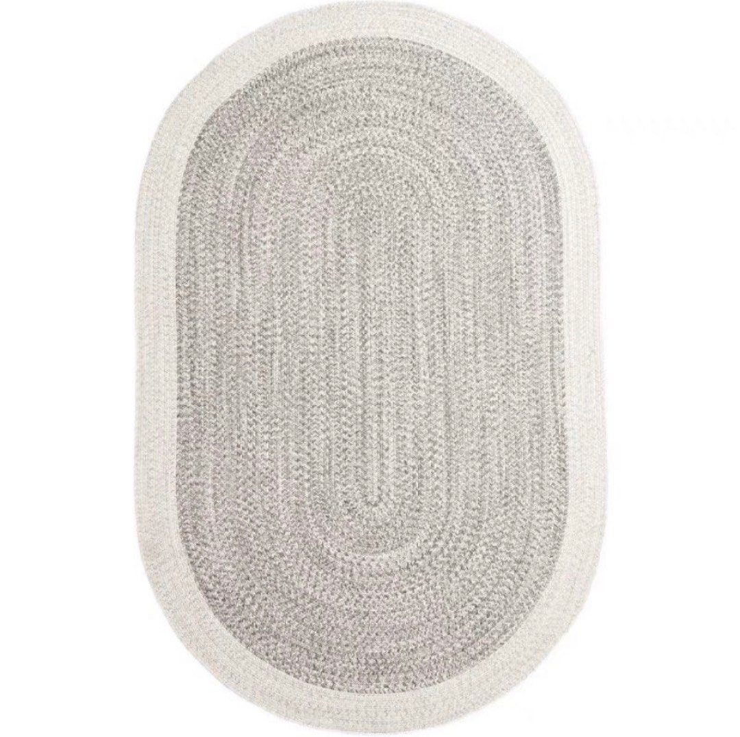 Oval White Jute Rug, Furniture & Home Living, Home Decor, Carpets, Mats