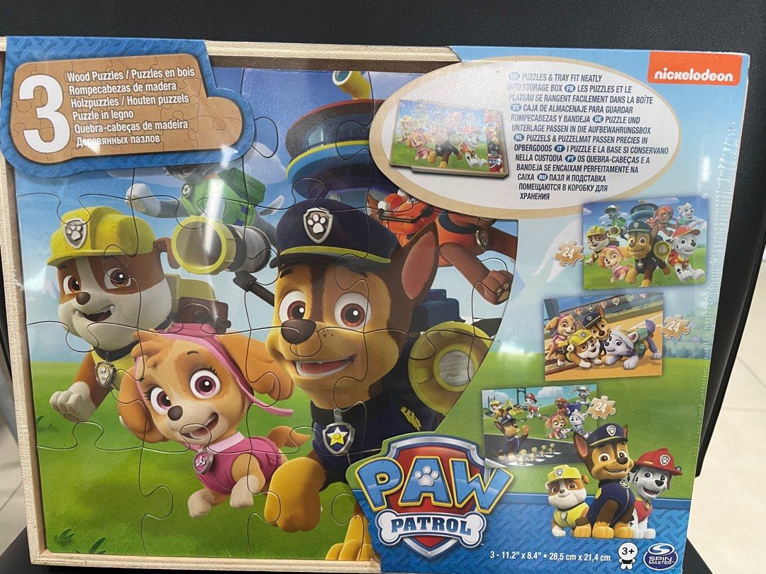 Paw Patrol Wood Puzzles, Hobbies & Toys, Toys & Games on Carousell