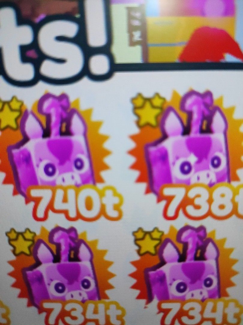 Pet Simulator X Dm Candycane Unicorn, Video Gaming, Gaming Accessories