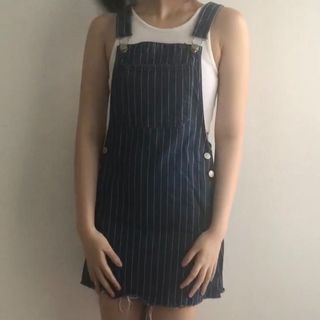 Pinstripe Overal Dress