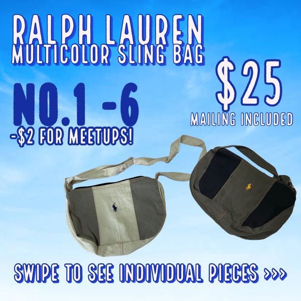 POLO RALPH LAUREN REWORKED MULTICOLOR SLING BAG