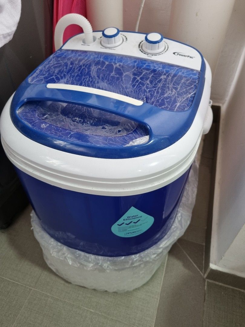 Powerpac mini washing machine 2 in 1, TV & Home Appliances, Washing