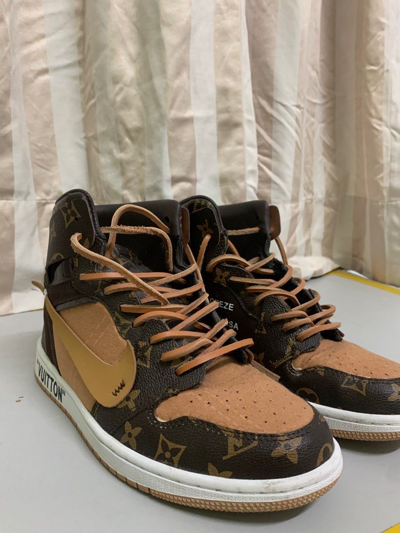 Jordan 1 OFFLOUIS Louis Vuitton x Nike Air with suitcase Customs  Unboxing Review and UV inspect  YouTube