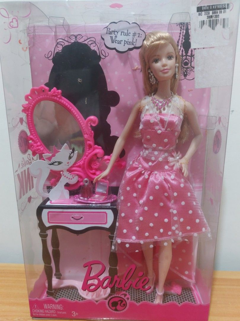 RARE Color your world Party Rule 1 Wear Pink Barbie Doll, Hobbies
