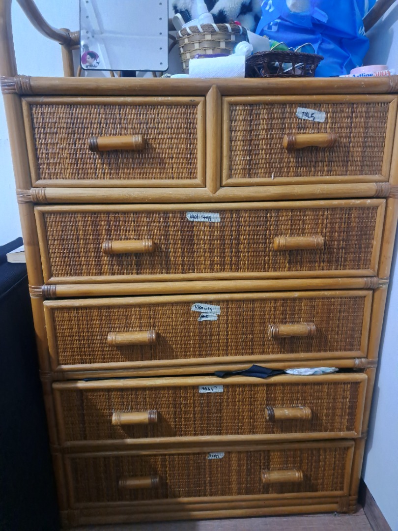 Rattan 6 drawer furniture japan surplus, Furniture & Home Living