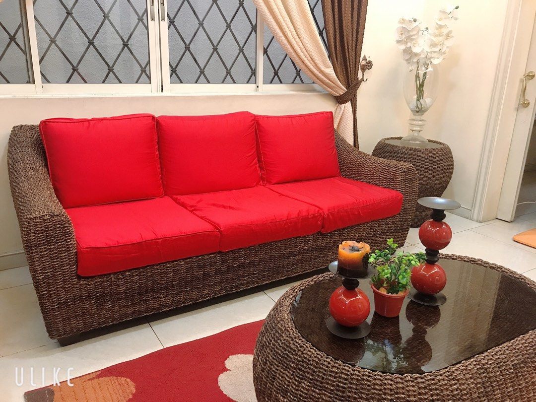 Rattan sofa set for sale, Furniture & Home Living, Furniture, Chairs on